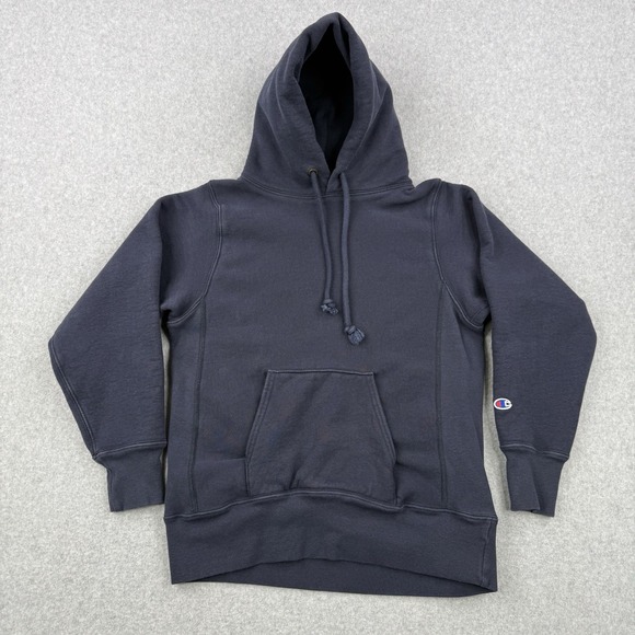 Vintage Champion Hoodie Mens Medium Blue 70s Blank Reverse Weave Made In USA